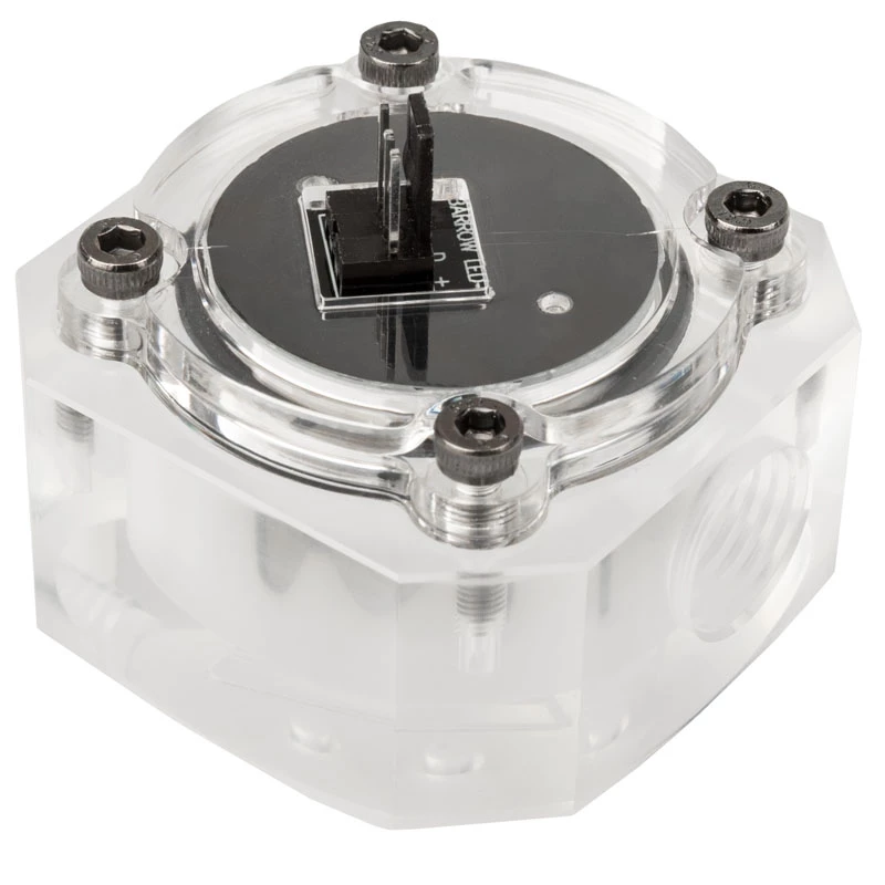 Flussimetro Barrow SLFV1-RGB ARGB acrilico inline per circuiti di raffreddamento a liquido personalizzati