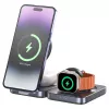 Stazione di ricarica wireless pieghevole 3 in 1 UNITEK P1300AGY01 Qi2 15 W, grigio