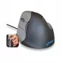 BakkerElkhuizen Evoluent 4 Sinistra, mancino, design verticale, laser, 2600 DPI, Nero, Grigio, Argento