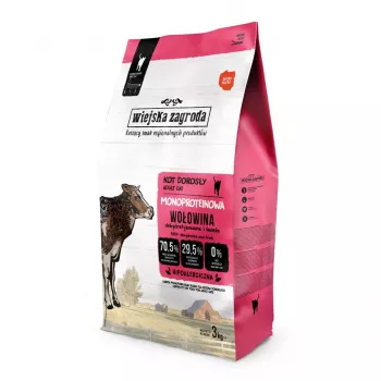 WIEJSKA ZAGRODA monoproteico manzo - cibo secco per gatti - 3 kg