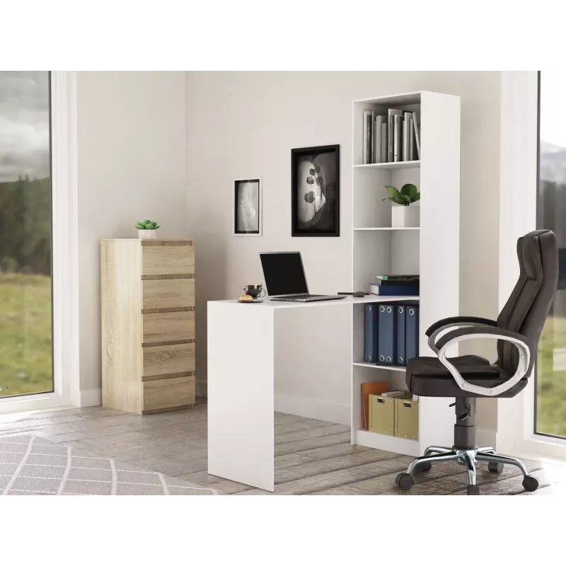Topeshop R50 BIEL Z BIURKIEM scrivania per computer bianca