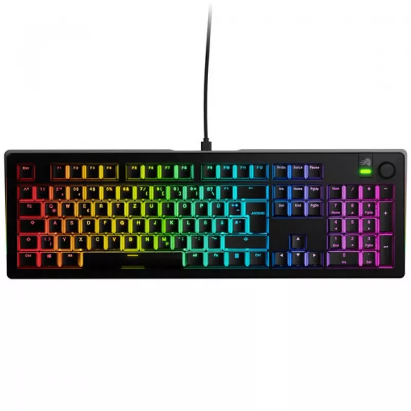 Tastiera meccanica gaming GLORIOUS GMMK 3 100% Pre-Built ISO (DE) con switch Fox, nero