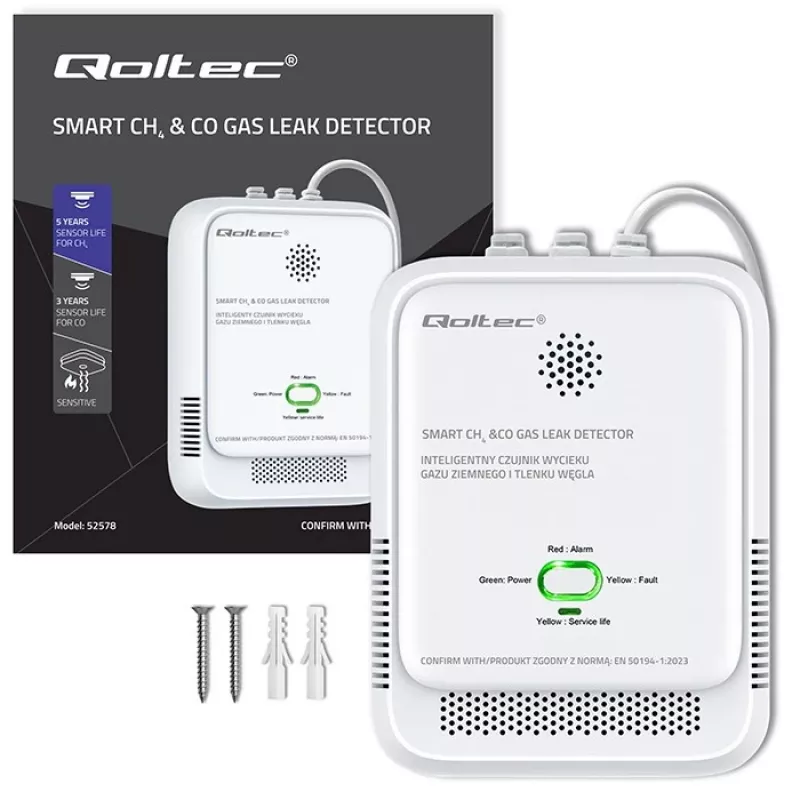 Rilevatore gas e monossido di carbonio LED