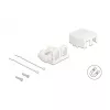 Delock 85843 Custodia Keystone vuota, 2 porte, con base magnetica, bianco