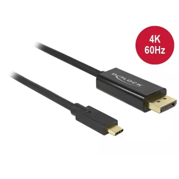 DeLOCK 85256 Adattatore cavo video 2 m USB Type-C DisplayPort nero