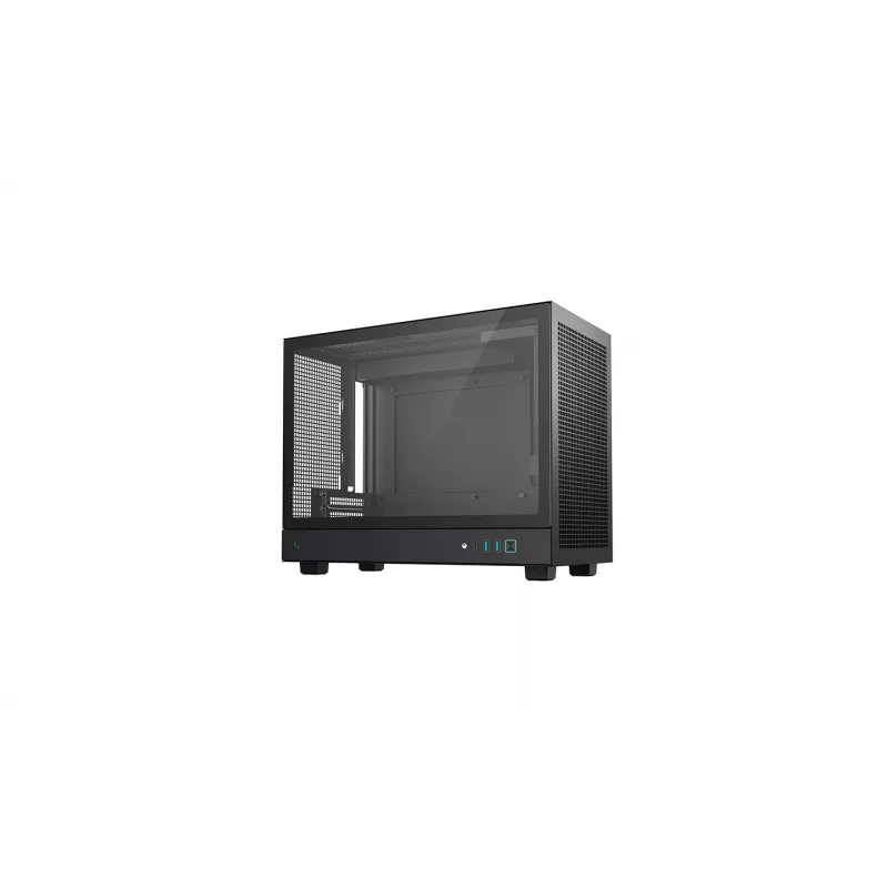 DeepCool CH160 PLUS R-CH160-BKNGM0-G case compatto per computer (SFF), Mini-ITX/Micro-ATX, vetro temperato, nero