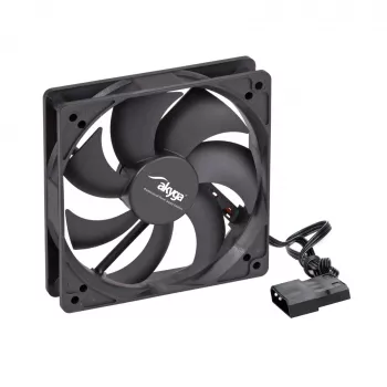 Akyga AW-12A-BK ventola per case 120 mm, Molex / 3-Pin, 20 dB, nero