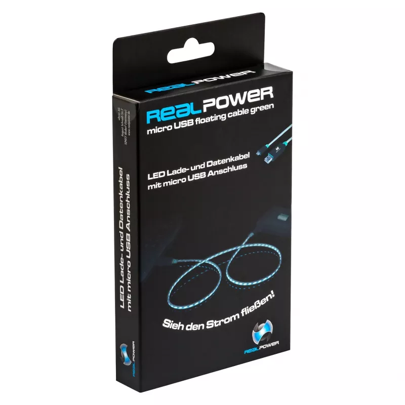 Cavo USB RealPower A/Micro-USB B 0,75 m