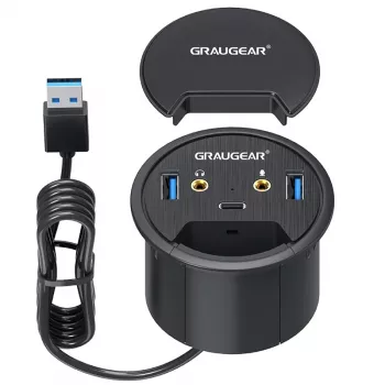 Hub USB GRAUGEAR G-THUB-AU-60 USB 3.2 Gen 1 Type-A nero