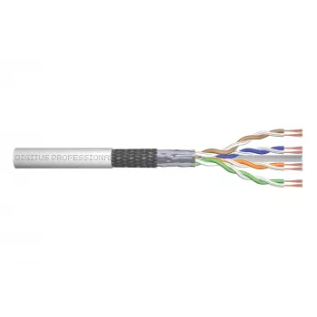 Cavo di rete Digitus CAT 6 SF/UTP Twisted Pair patch cable Rohware 305 m grigio