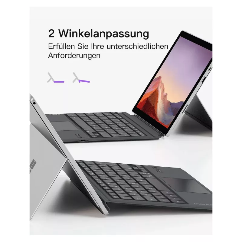 Tastiera inateck Surface grigio, Sureface GO 1-4 Com. QWERTZ