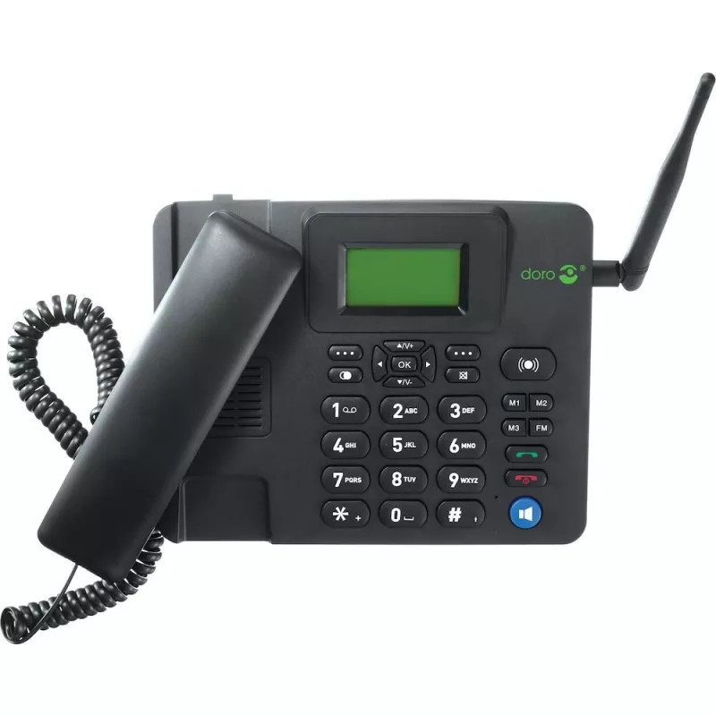 Telefono IP Doro 4100H nero cordless con cornetta LCD 128x64 500 voci