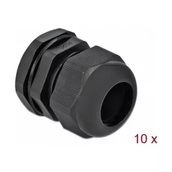 Pressacavo DeLOCK 60224 nero plastica 10 pz.