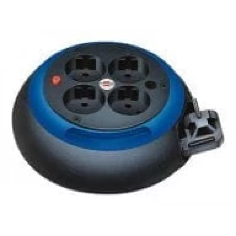 Comfort-Line mini avvolgicavo CL-S 4 prese (nero/bianco, 3 metri)