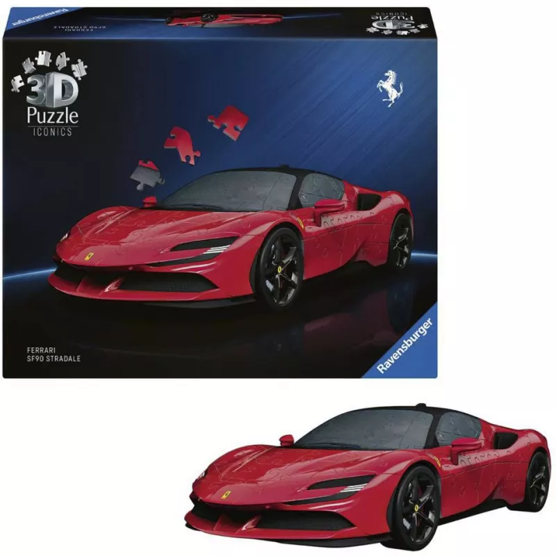 Puzzle 3D Ravensburger Iconics Ferrari SF90 Stradale – kit di montaggio da collezione