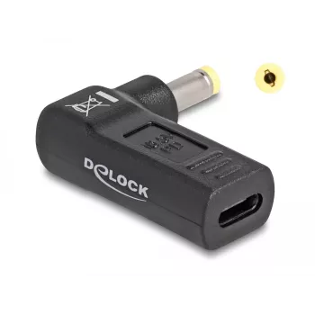 DeLOCK Adattatore USB Type-C connettore femmina su HP 4,8 x 1,7 mm connettore maschio 90° angolato