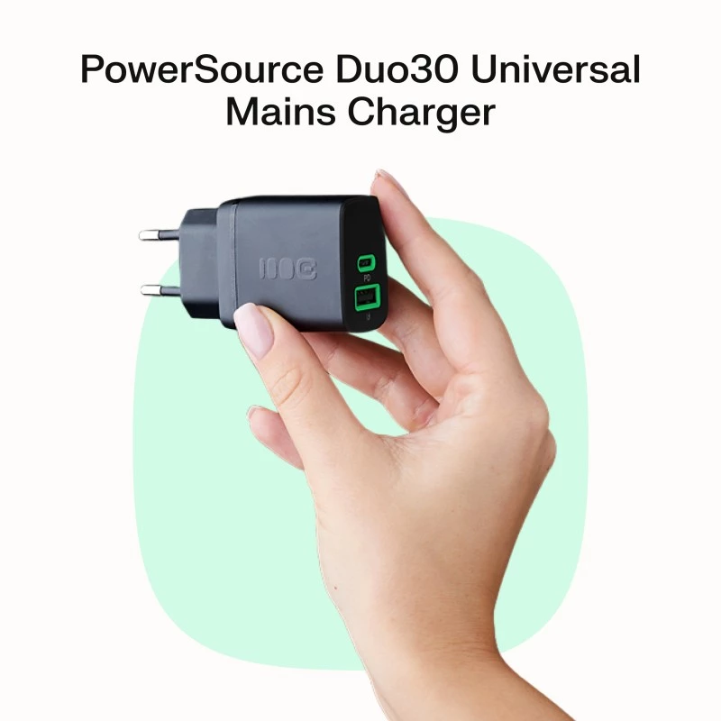 Alimentatore Green Cell PowerSource Solo30 30W nero — caricabatterie USB-C a porta singola