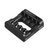 Caricabatterie XTAR 4 slot per AA/AAA (Li-Ion, NiMH) USB-C, indicatori LED, nero