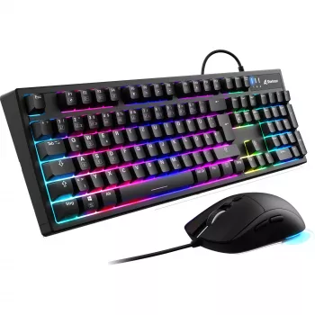 Set tastiera e mouse da gaming Sharkoon SKILLER SGB15 Combo DE con layout tedesco