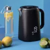 Jata JEHA1575 bollitore elettrico, 1,7 l, 1500 W, 5 impostazioni di temperatura, nero/acciaio inox
