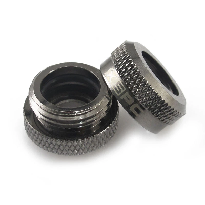 Connettore XSPC G1/4 a 14 mm hardtube, nero cromo - 8 pezzi