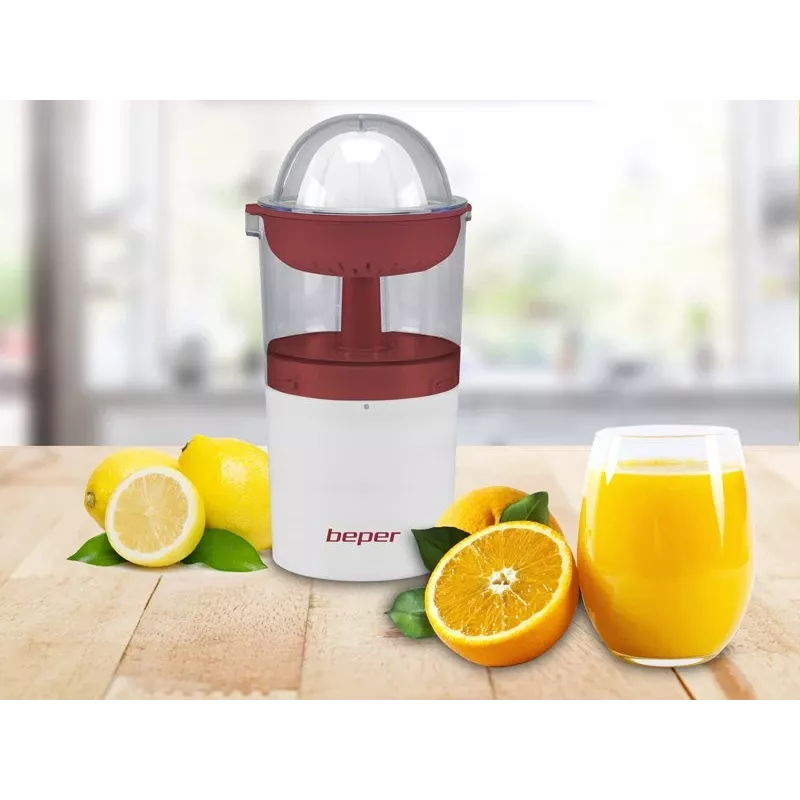 Beper P102EST100 spremiagrumi ricaricabile via USB, 250 ml, bianco/rosso