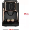 Okka Espresso Pro, macchina automatica nero/bronzo, 1450 Watt