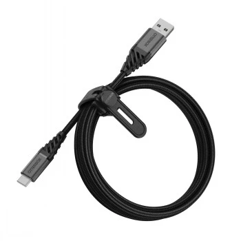 Otter Products OtterBox Premium – Cavo USB – USB-C a 24 poli (M) a USB (M) – USB 2.0 – 3 A – 2,0 m – Dark Ash nero (78-52665)