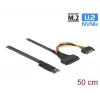 Adattatore DeLOCK M.2 Key M a U.2 SFF-8639 NVMe con cavo da 50 cm