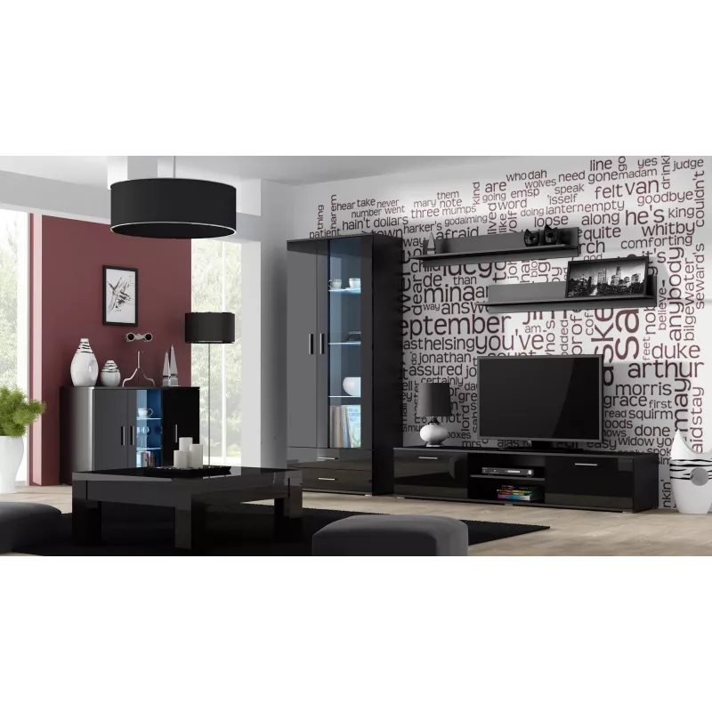 Credenza Cama SOHO S7 120 cm Nero Lucido