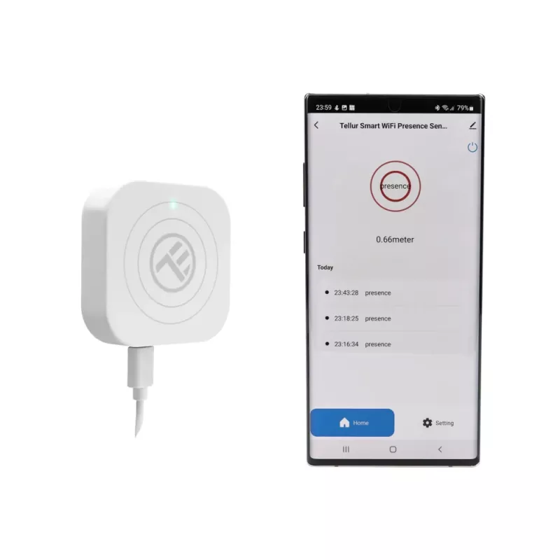 Sensore di presenza Tellur TLL331552 WiFi bianco — rilevatore di presenza wireless, bianco
