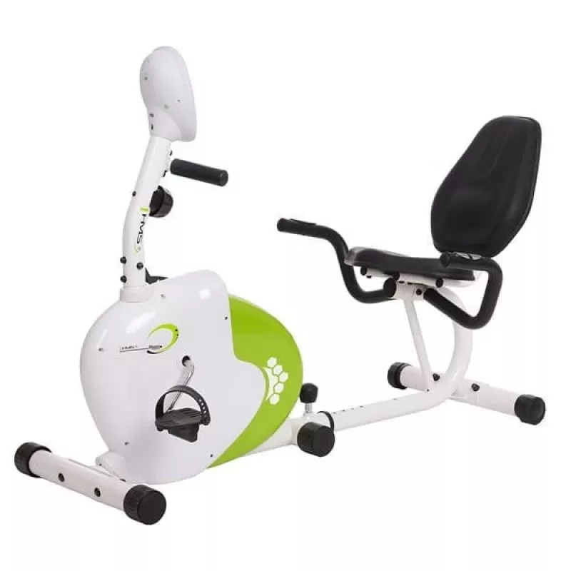 Cyclette magnetica orizzontale bianca e verde HMS R9259