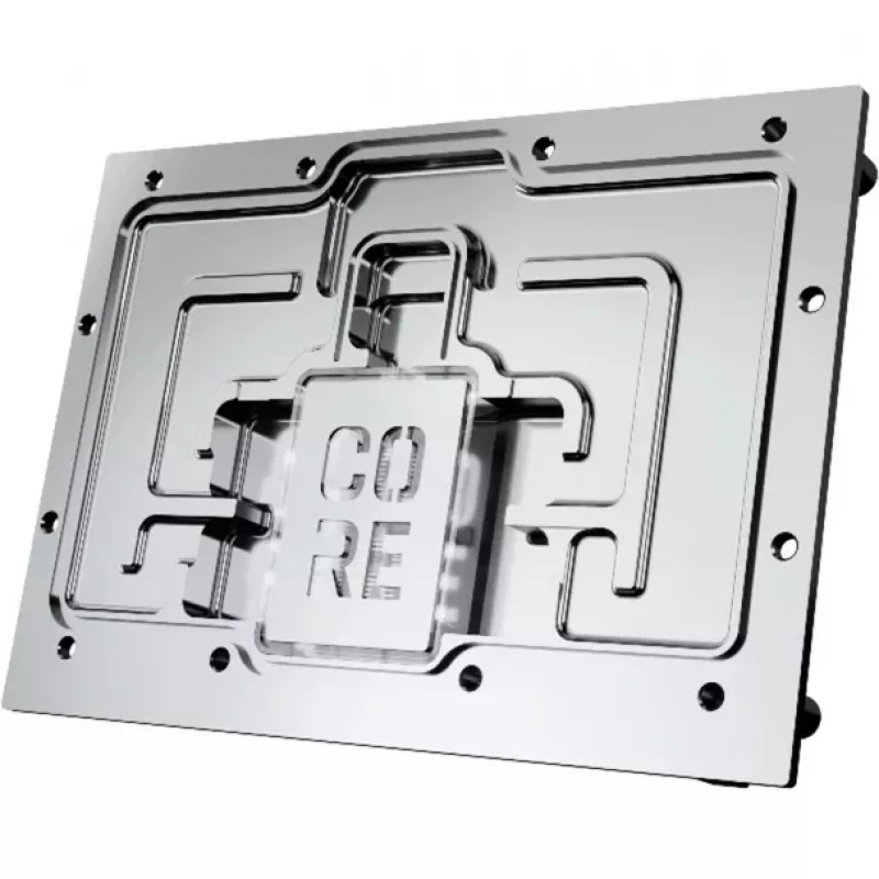 Water block Alphacool Core RX 9070 XT Mercury trasparente cromo con backplate