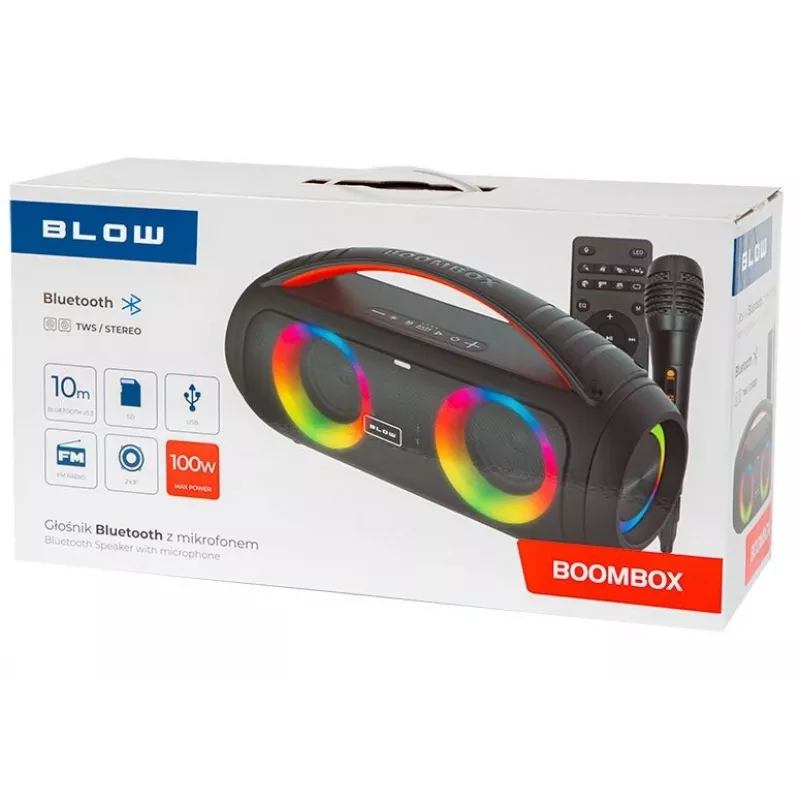 Altoparlante portatile BOOMBOX altoparlante Bluetooth, 30-356#, BLOW, nero