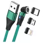 Cavo USB RealPower MagneticCharge3 2 m USB-A verde ricarica rapida trasferimento dati