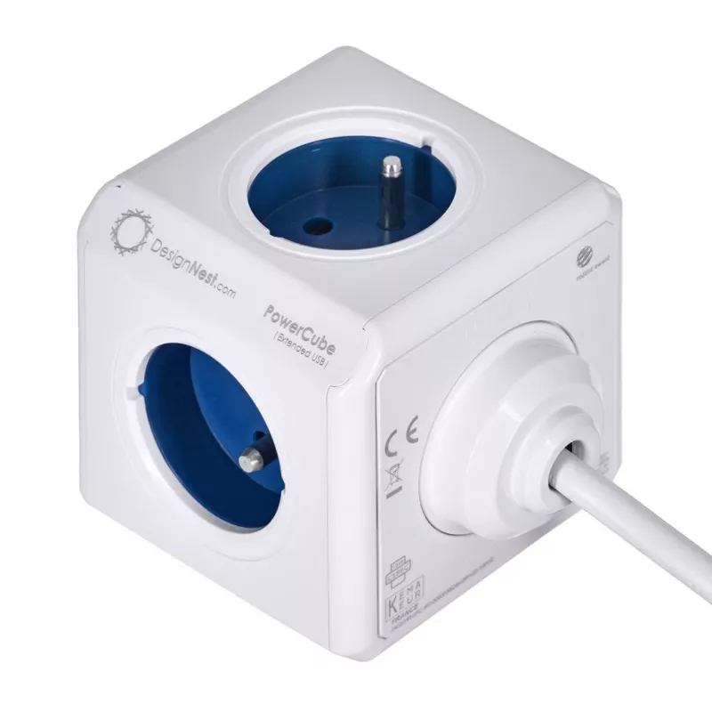 Ciabatta Allocacoc 2402BL/FREUPC 1,5 m 4 prese AC per interni blu, bianco