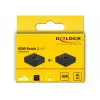 DeLock HDMI 2-1 bidirezionale 4K 60 Hz compatto - Retail Box - switch video/audio - 2 x HDMI - desktop (64072)