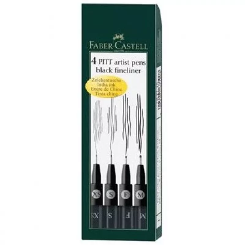 Fineliner Faber-Castell 167115 multi nero 4 pezzi