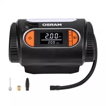Compressore aria Osram TyreInflate 2120 – compatto gonfiatore per pneumatici 12V a batteria (OTI2120)