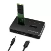 Qoltec 52274 docking station per SSD M.2 | NVMe | SATA | USB-C | DUAL 2 x 2TB