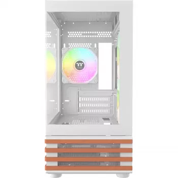 Case PC Micro Tower THERMALTAKE View 170 WS ARGB Snow — Micro ATX, bianco, 2x120mm laterale, 1x120mm posteriore, alimentatore in basso, supporta 2,5 pollici/3,5 pollici