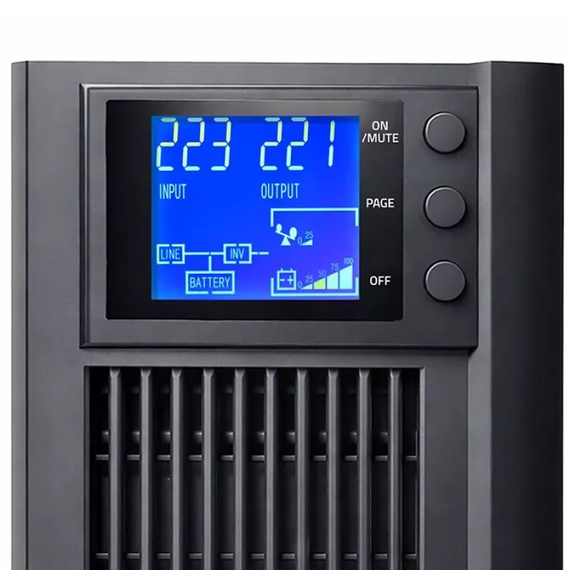 UPS QOLTEC onda sinusoidale pura 1kVA 800W con AVR e display LCD