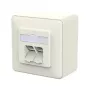 Metz Connect 130D380002-I E-DAT C6A IDC Presa da superficie a 2 porte, bianco puro