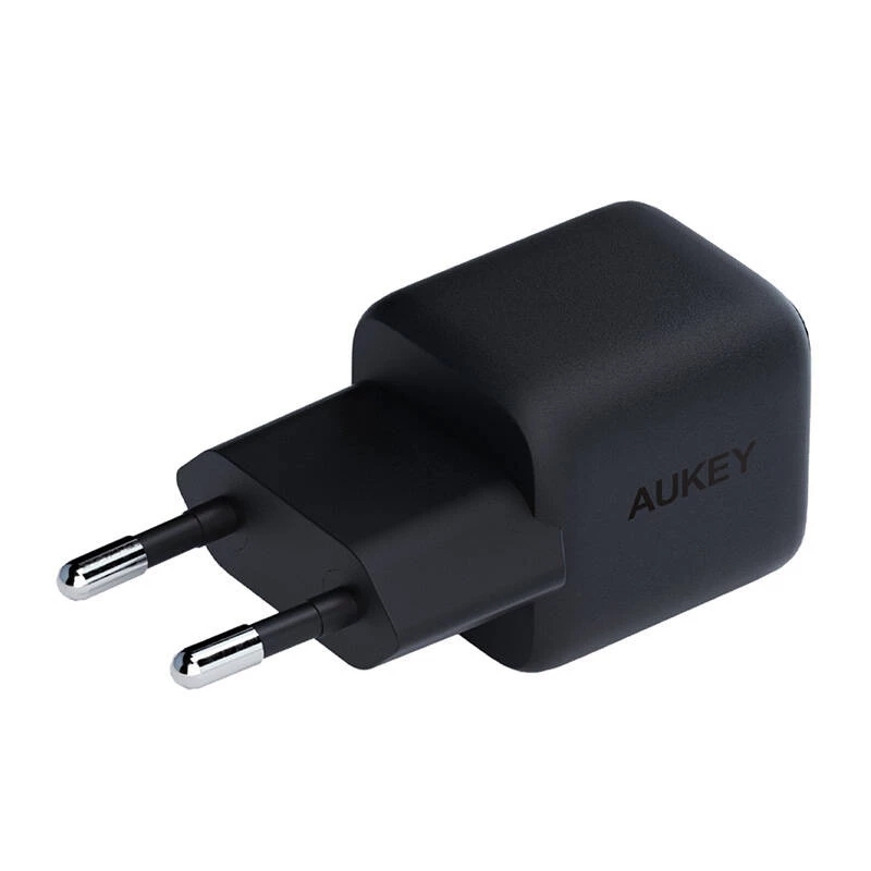 Alimentatore Aukey PA-B1L USB-C 30W nero — compatto adattatore di alimentazione USB‑C PD