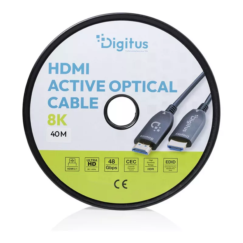 Cavo HDMI AOC ibrido in fibra ottica DIGITUS UHD 8K 40 m