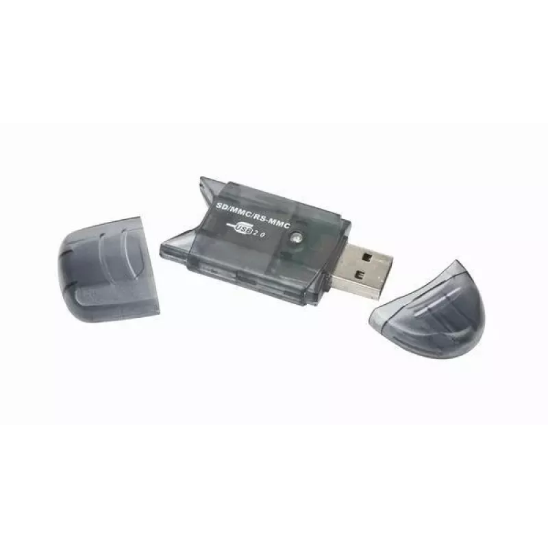 Lettore di schede USB 2.0 Gembird FD2-SD-1 — MMC/SD/SDHC/SDXC, 73×30×10 mm, 13 g, nero