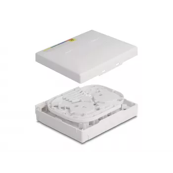 DeLOCK presa in fibra ottica FTTH a parete 4 x SC simplex LC duplex bianco