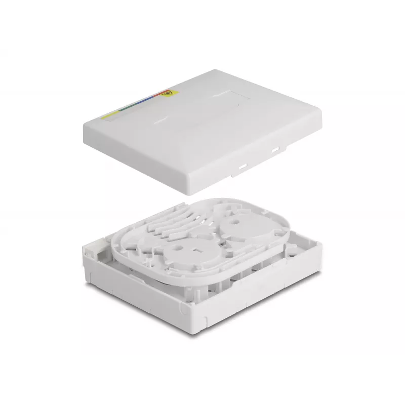 DeLOCK presa in fibra ottica FTTH a parete 4 x SC simplex LC duplex bianco
