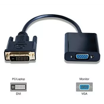 Adattatore cavo video Microconnect DVIDVGA 0,25 m DVI-D VGA (D-Sub) nero