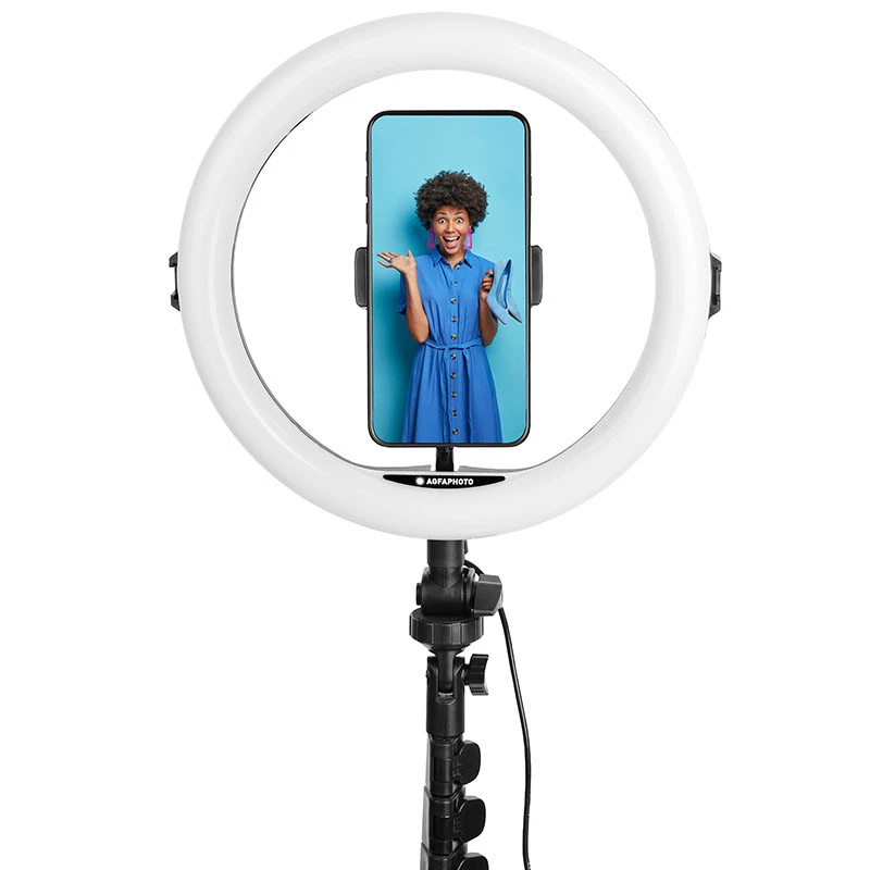 Agfa Arl11xl Ring Light LED Ring 11 pollici + treppiede + telecomando